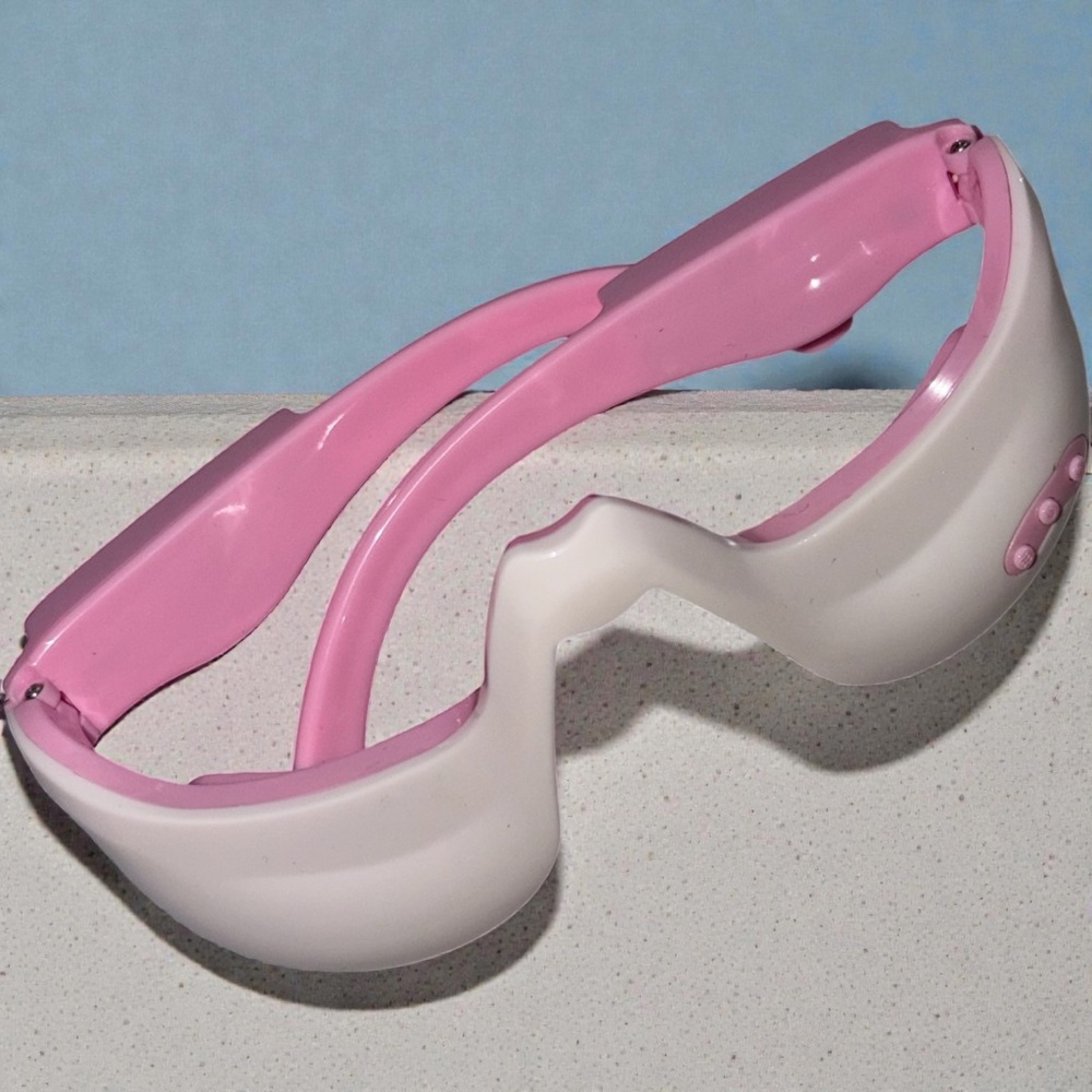 Pink and White Eye Massager